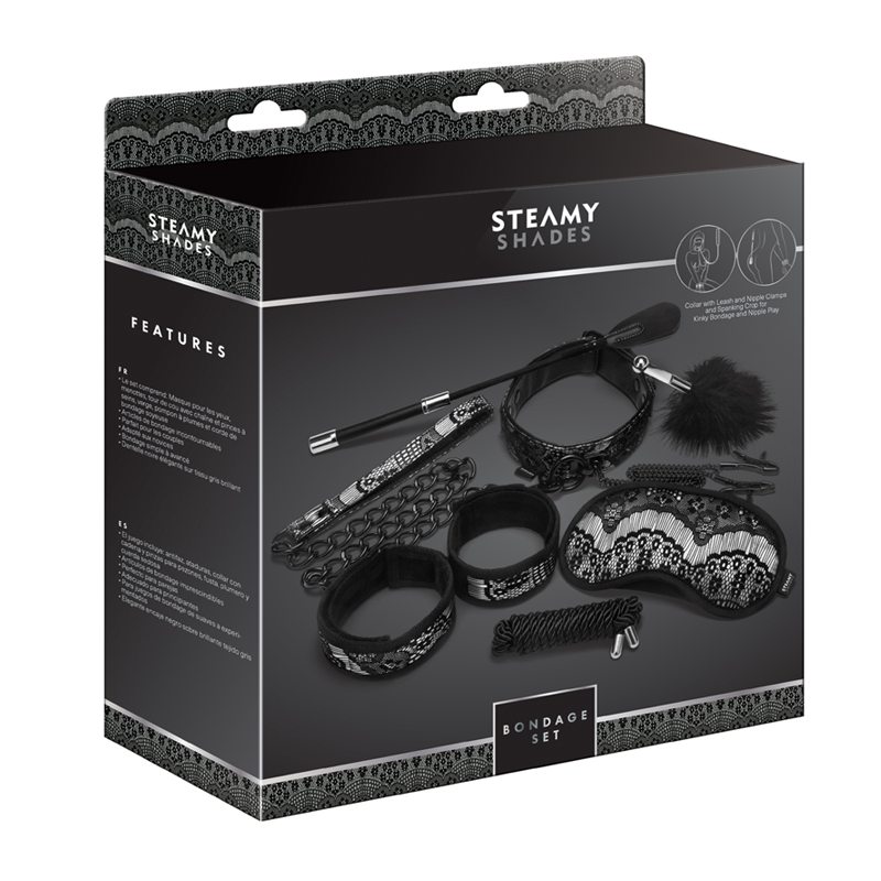 Kit de Soft Bondage (7 Pcs) - Steamy Shades