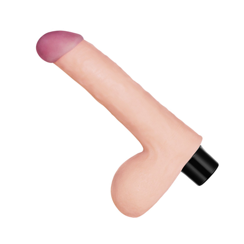Vibromasseur réaliste avec testicules (21 cm) Softee 8"