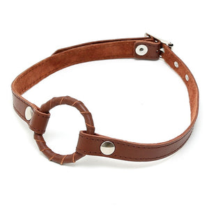 Ball Gag avec O Ring Ø 5 cm Brun - Rimba
