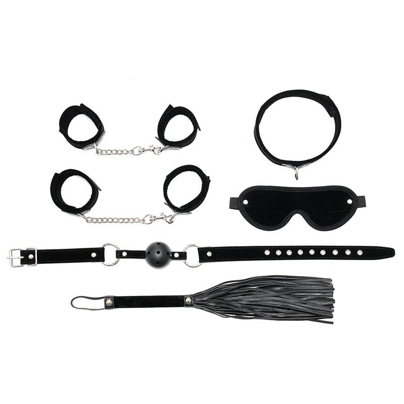 BDSM Kit débutant noir (6-pièces) - Rimba