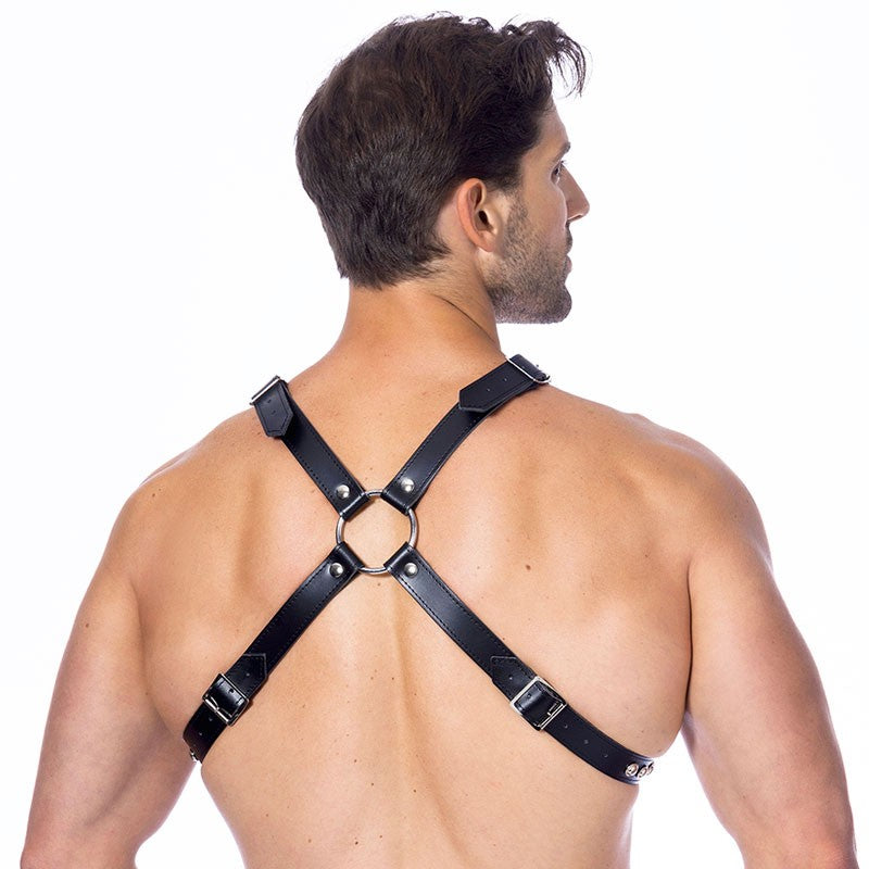 Harnais BDSM en cuir avec rivets (homme) - Rimba