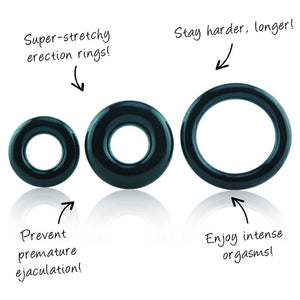 Cockring RingO 3 pièces - The Screaming O