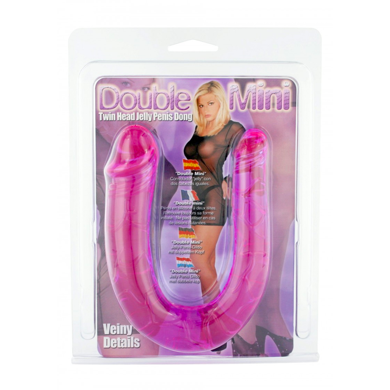 Double dong mini en Jelly avec veines apparentes