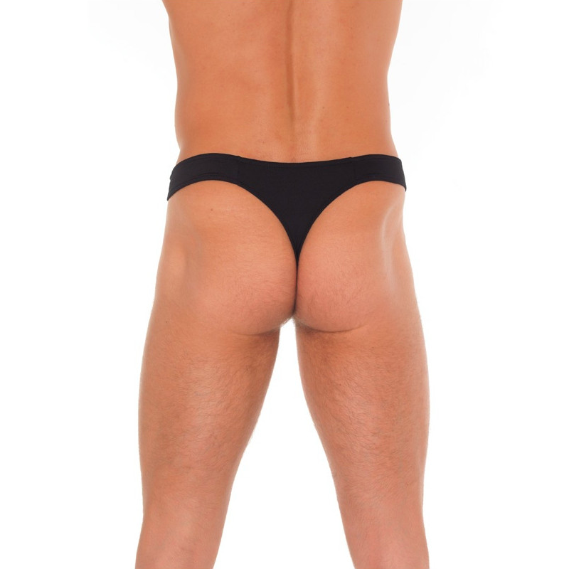 G-String sexy avec zip (noir) - Rimba