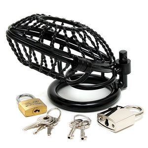 Cage de chasteté avec 2 cadeanas