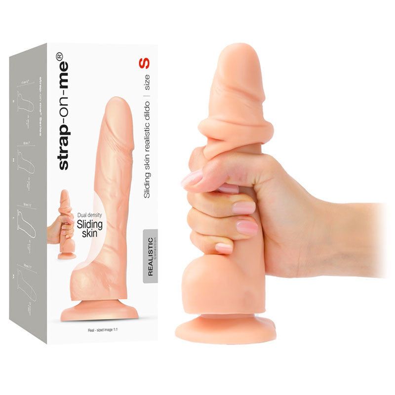 Dildo réaliste avec scrotum - strap-on-me Sliding Skin (Small)