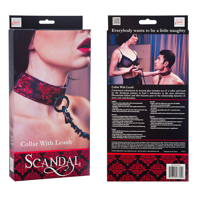 Laisse et collier BDSM Scandal - Calexotics