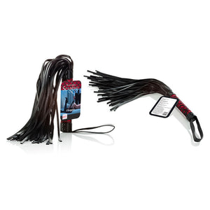 Martinet BDSM Scandal Flogger Noir & rouge - Calexotics