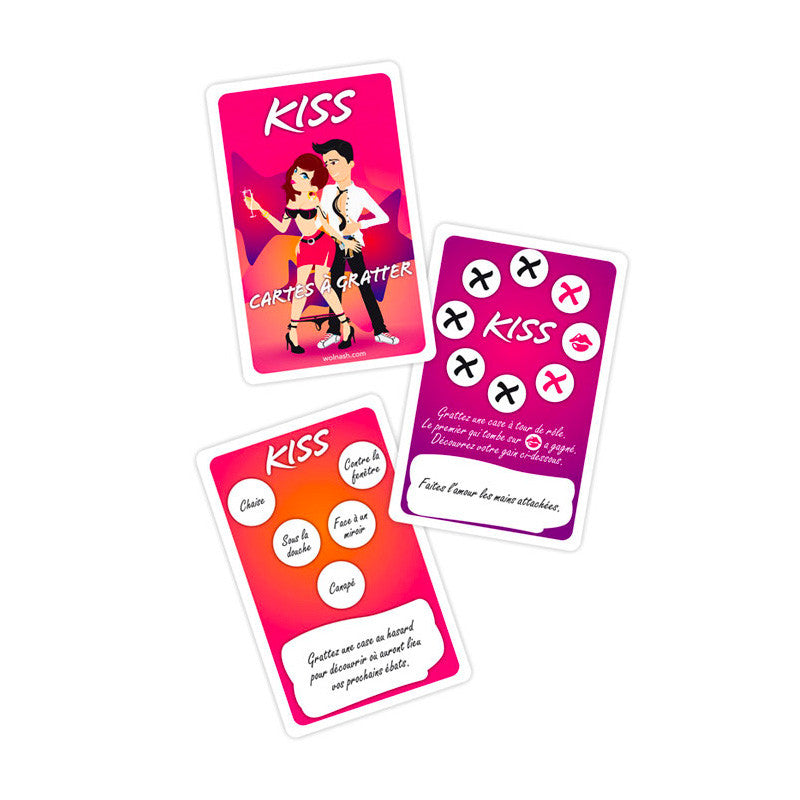 Cartes à gratter "Kiss" 6x (Français) - Ozzé
