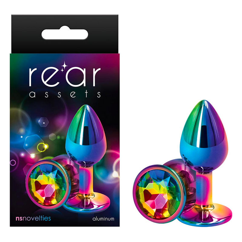 Plug anal Aluminium Rear Assets Rainbow (S) - NS Novelties