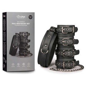 Coffret BDSM (collier, menottes et attaches pour chevilles) - EasyToys