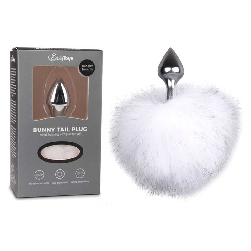 Mini Plug anal Bunny Tail (Blanc) - EasyToys