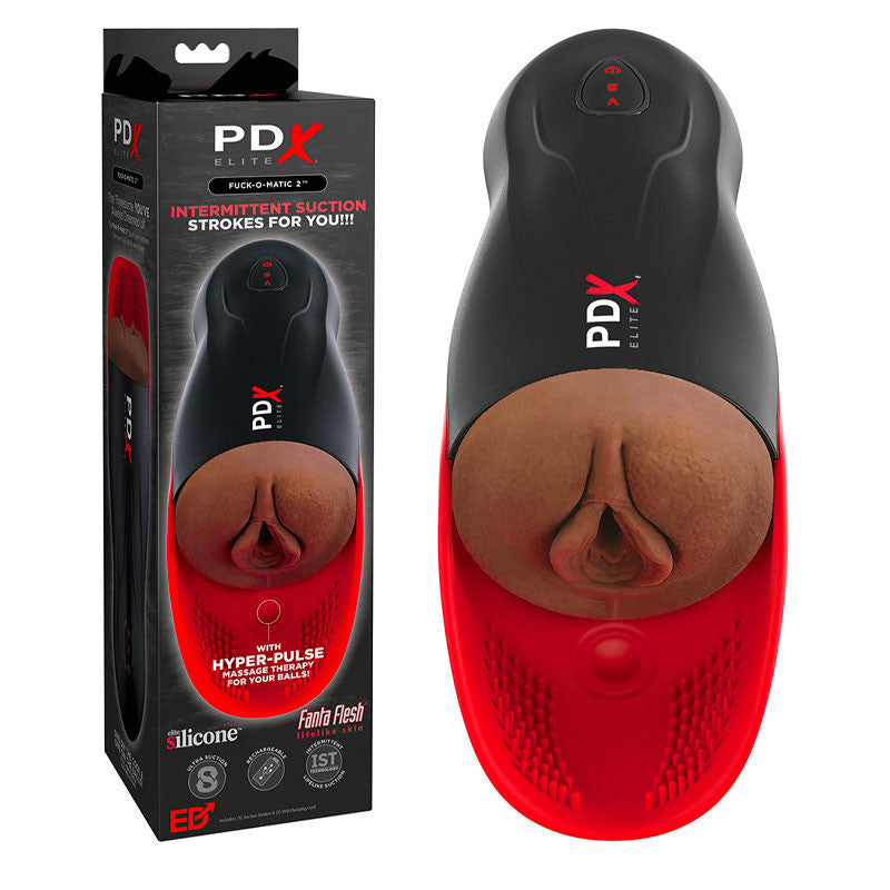Masturbateur Fuck-O-Matic 2 (Succions + vibrations + testicules) - PDX Elite