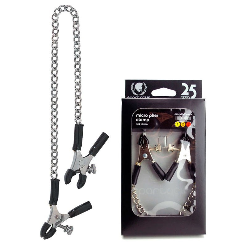 Pinces à seins avec chaîne Micro Plier - Spartacus