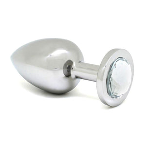 Plug anal en acier inoxydable avec cristal - Transparent