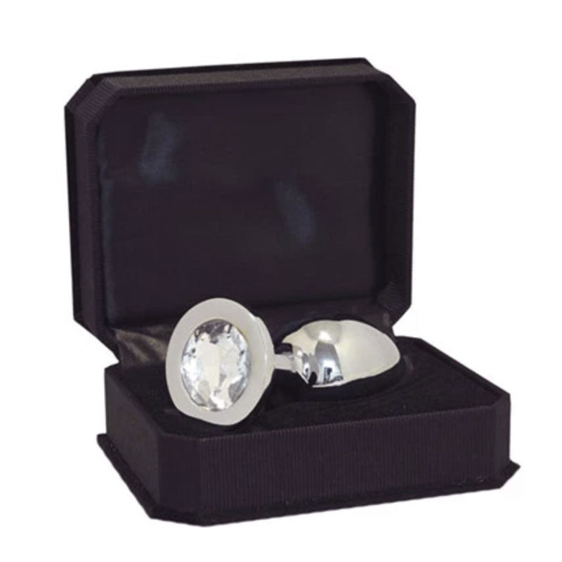 Plug anal en acier inoxydable avec cristal - Transparent