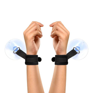 Menottes BDSM ajustables avec ventouse - Ouch!
