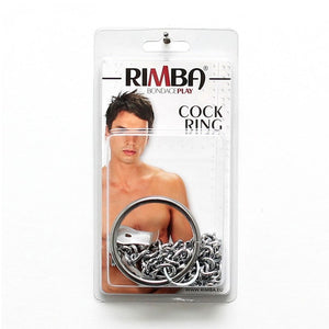 Pinces à seins avec chaînette et cockring (5 cm) - Rimba