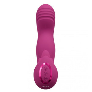 Vibromasseur point-G avec langue à triple actions - Vive Yumi