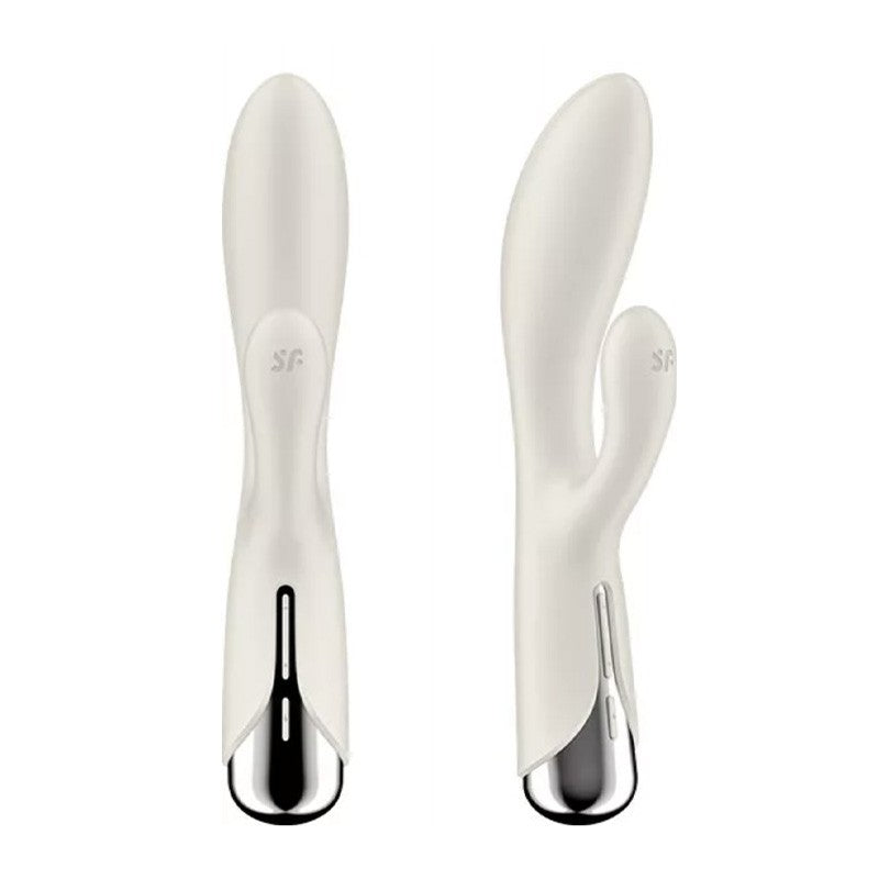 Vibromasseur rabbit rotatif (Blanc) - Satisfyer Spinning Rabbit