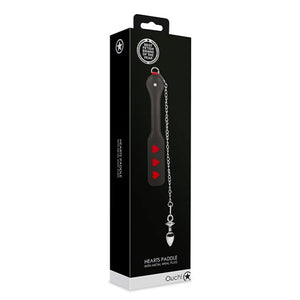Tapette avec plug anal - Hearts Paddle Ouch!