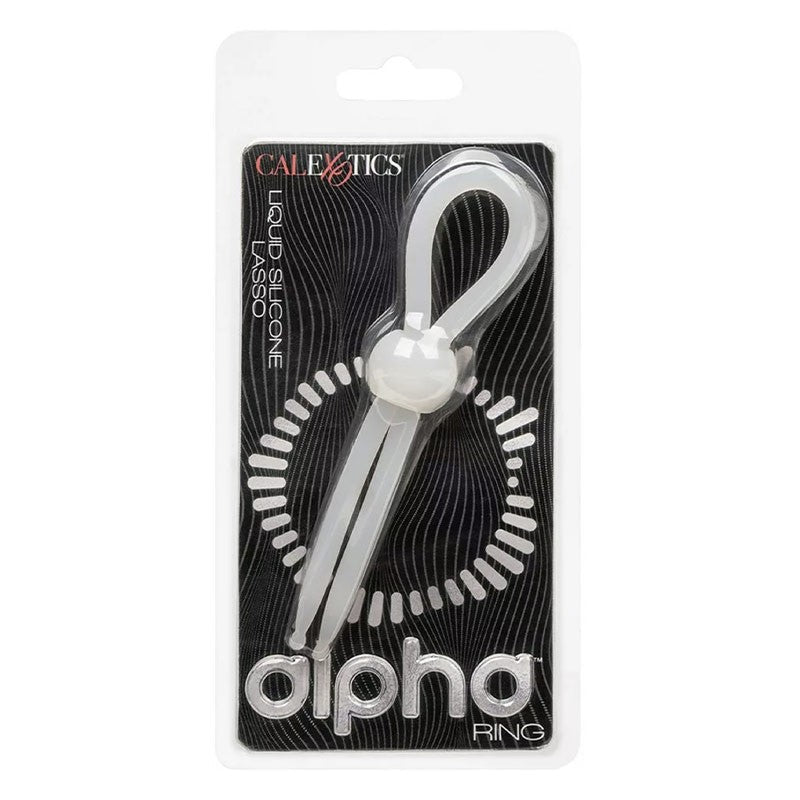 Anneau pénien lasso ajustable (blanc) - CalExotics Alpha Ring
