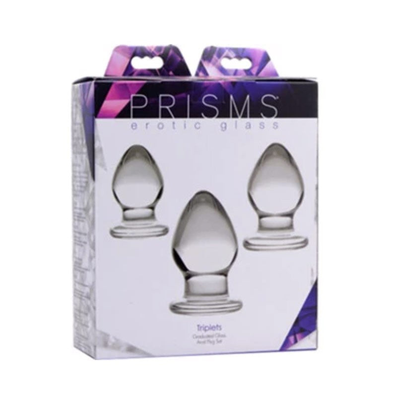 Set de 3 plugs anaux en verre - Prisms Triplets