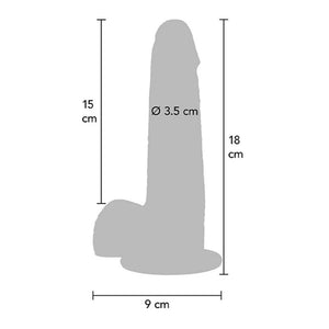 Dildo avec prépuce mobile 15 cm - ToyJoy Get Real