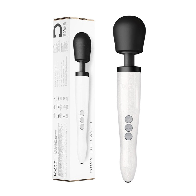 Vibromasseur ultra-puissant et rechargeable - DOXY Die Cast R (Blanc)