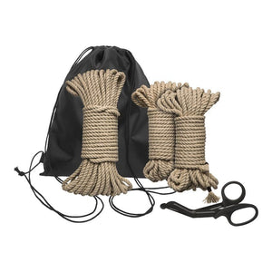 Kit d'initiation BDSM Kink Bind & Tie (cordes et ciseaux) - Doc Johnson
