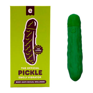 Mini-vibromasseur rechargeable Emojibator Pickle (Cornichon)