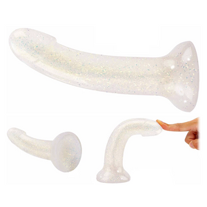 Dildo Love to Love Dildolls Extravaganza - 16 cm - Blanc pailleté