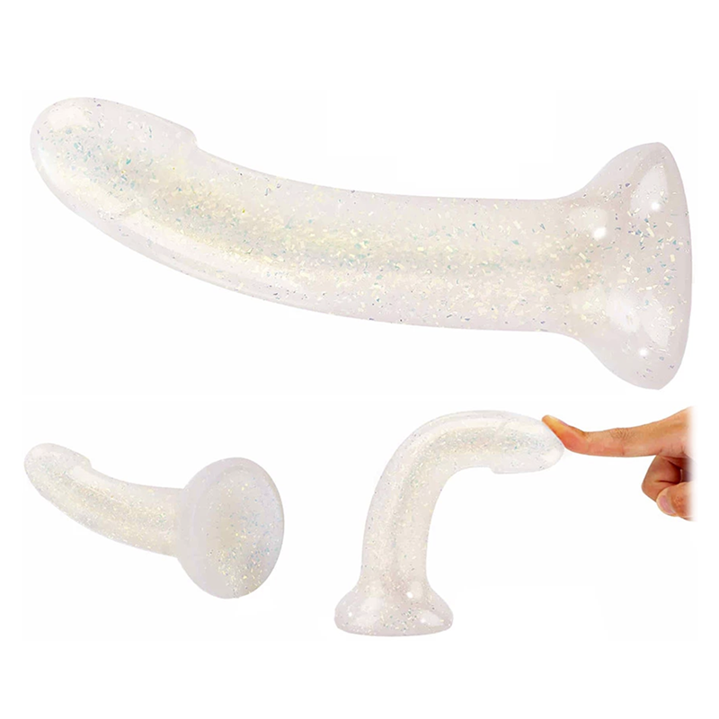 Dildo Love to Love Dildolls Extravaganza - 16 cm - Blanc pailleté