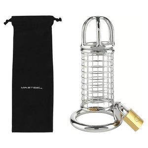 Cage de chasteté en acier inoxydable - Mr. Steel Matrix
