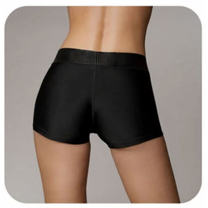 Harnais lingerie Ouch! Vibrating Strap-on Boxer - Noir