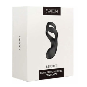 Double anneau pénien avec stimulateur du périnée - Svakom Benedict
