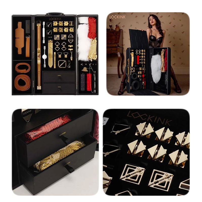 Kit BDSM de luxe 24 pièces - Lockink All-in-1 BDSM Play Kit