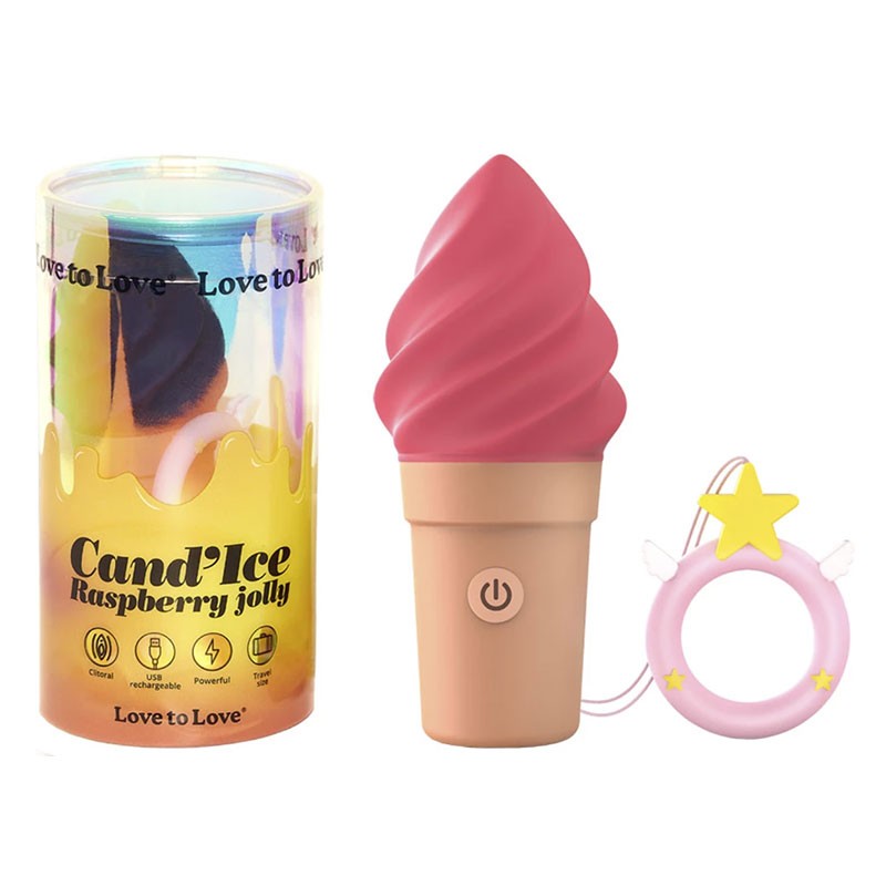 Stimulateur clitoridien en forme de glace - Cand'Ice Raspberry Jolly