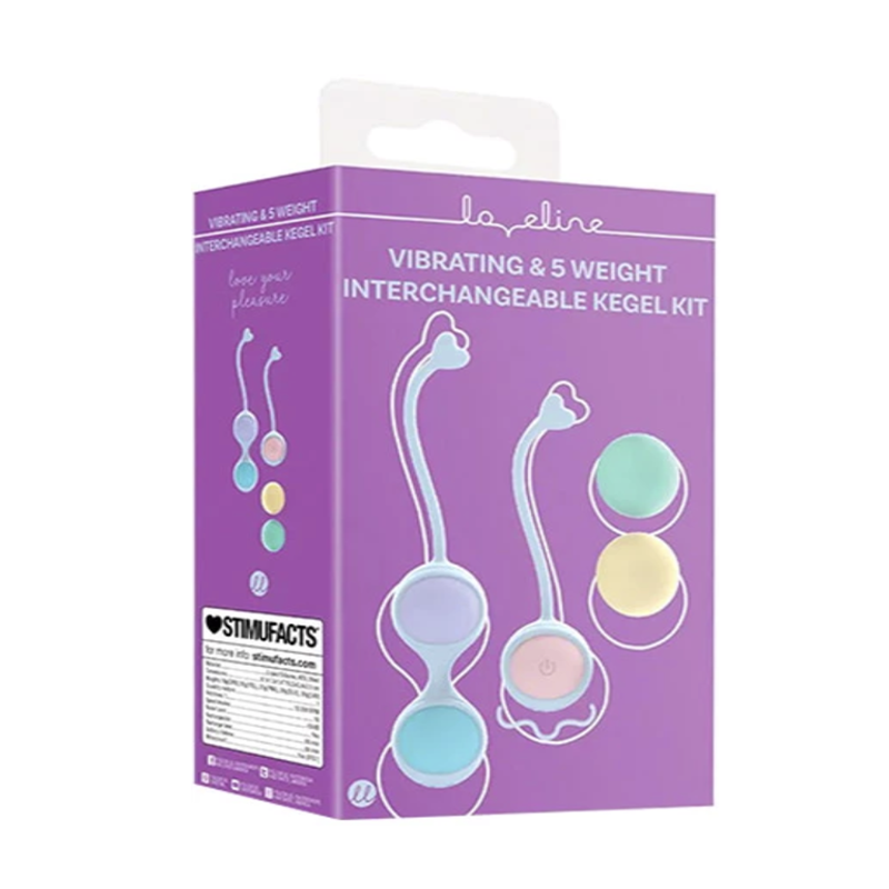 Kit Loveline Kegel - 1 boule vibrante télécommandée + 4 lestées