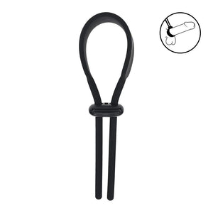 Anneau pénien ajustable Levelz Wide Lasso - Noir