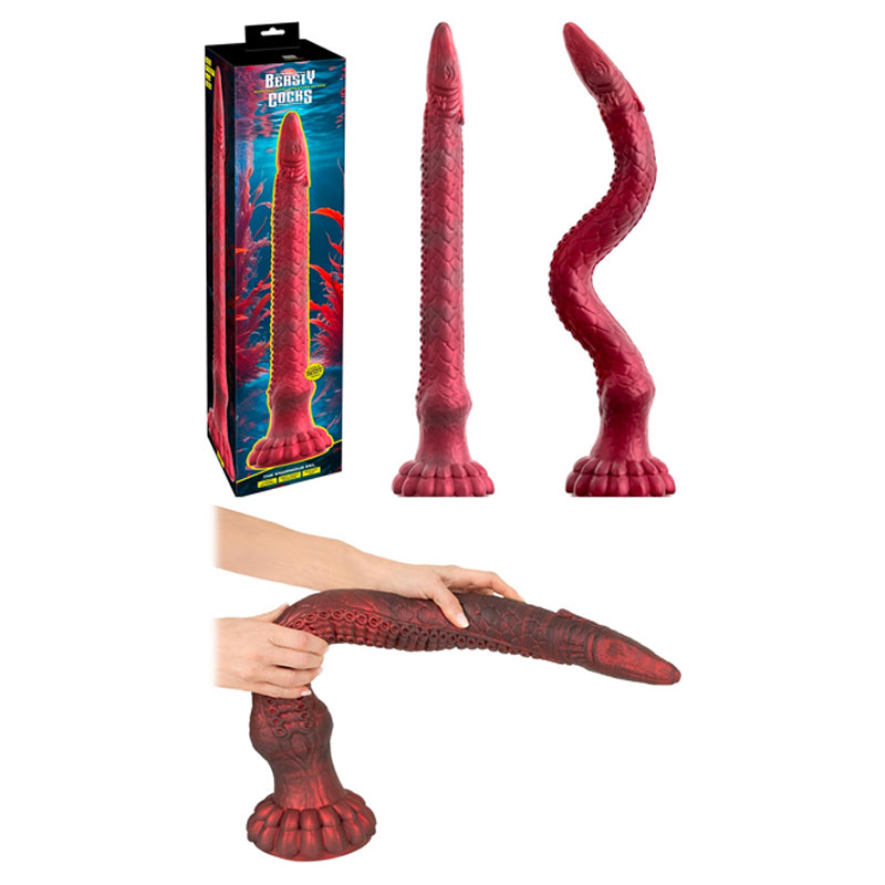 Dildo XXL Alien Enormous Eel 61 cm - Rosso