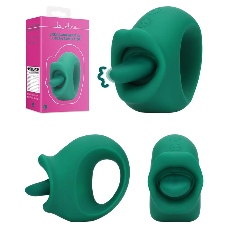 Loveline langue vibrante vert émeraude double stimulation