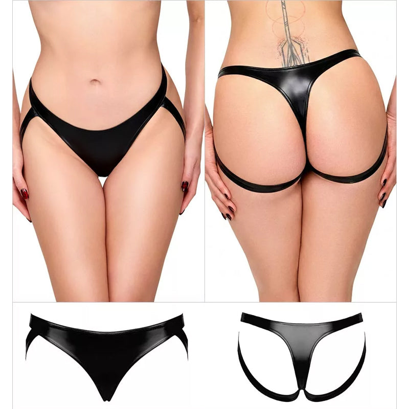 Garter Panty Troublemaker F393 Noir Handmade