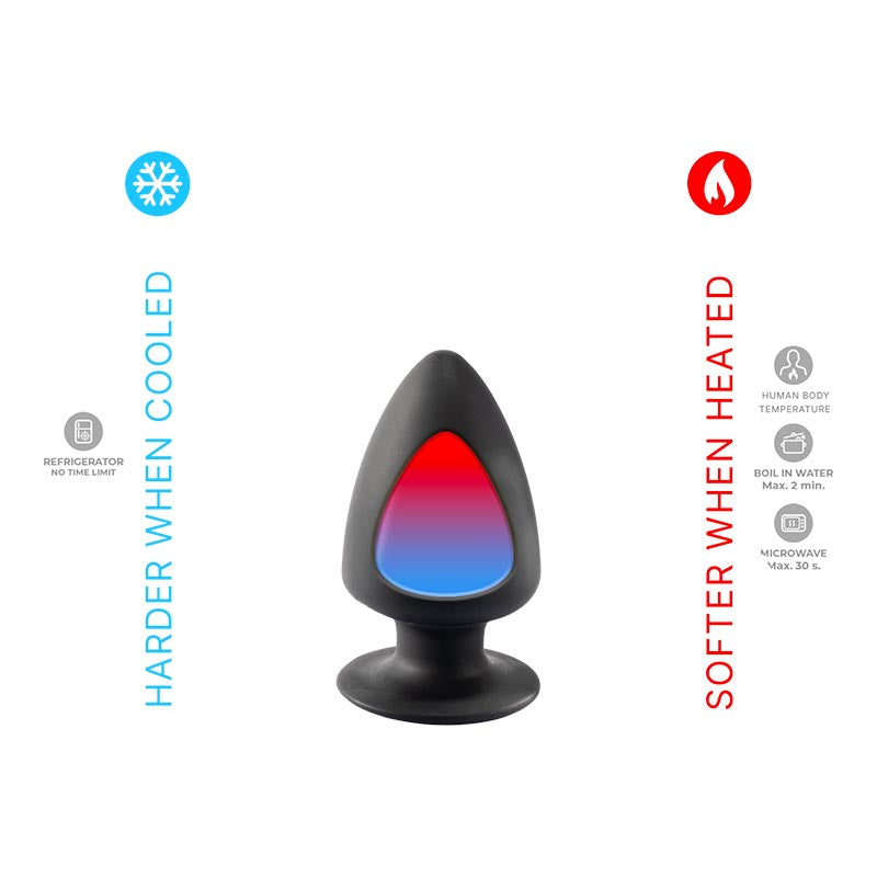Plug anal Silex-D XS noir 8 cm - Double densité