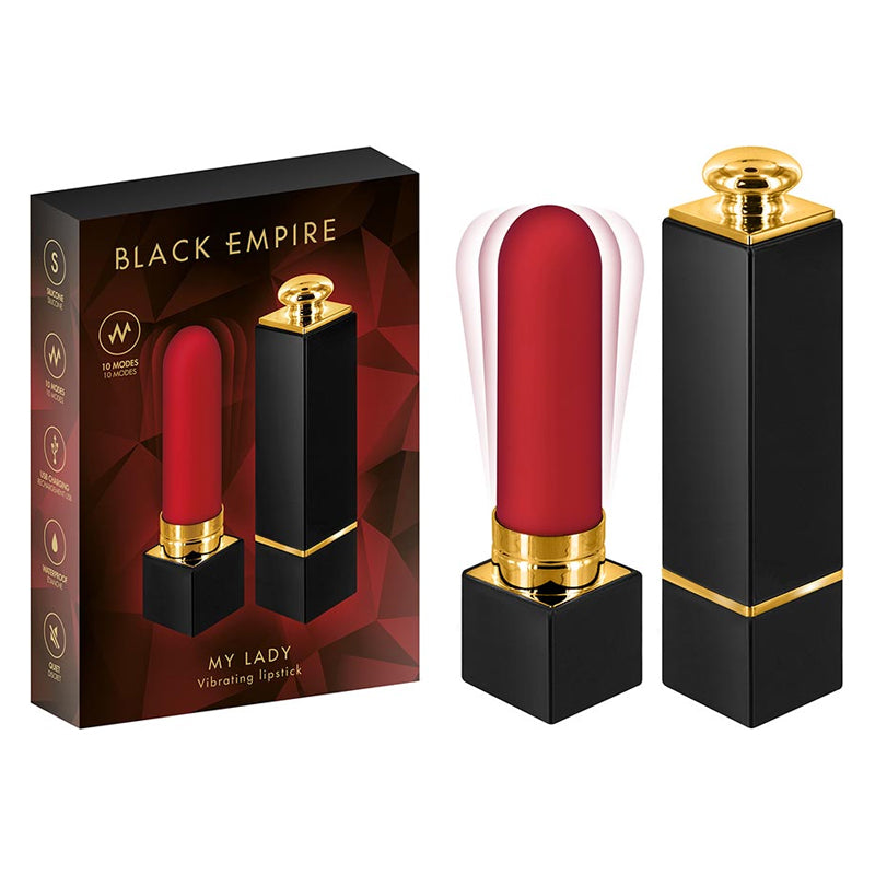 Stimulateur Clitoridien Rouge à Lèvres Black Empire