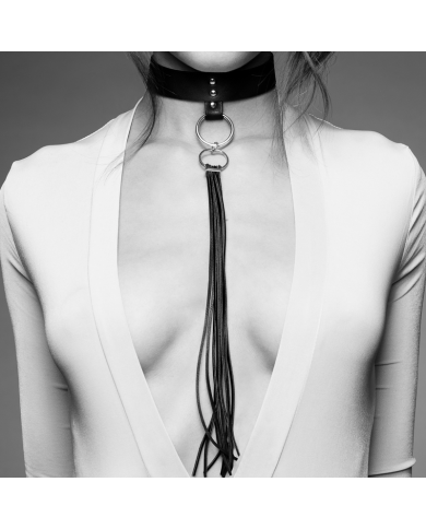 Bondage Halsband Maze Tassel Chocker Schwarz - Bijoux Indiscrets