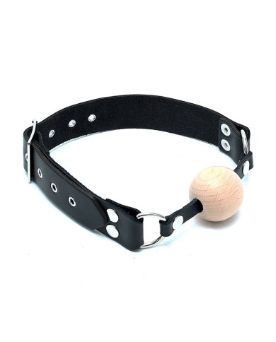 Ball Gag Wood and leather Ø 4cm - Rimba