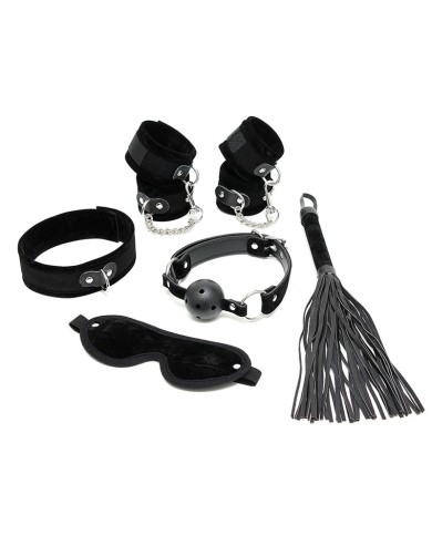 BDSM Anfänger Kit Schwarz (6-teiliges Set) - Rimba