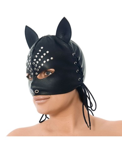 Masque BDSM en cuir avec oreilles - Rimba Masque BDSM en cuir avec oreilles - Rimba