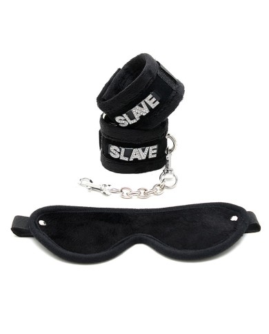Soft BDSM Kit SLAVE Schwarz (3-teilig) - Rimba